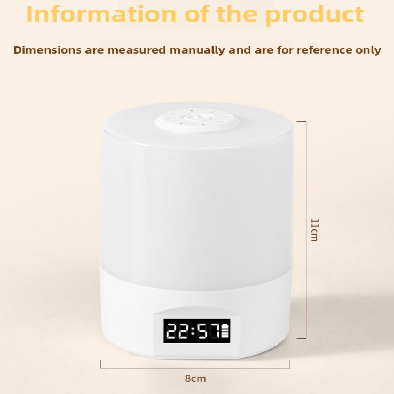 White Rechargeable LED Night Light with Remote Control Digital Clock Display 3 Color Modes Stepless Dimming Bedside Lamp for Nursing Camping Australia