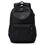 Black Large Capacity Laptop Backpack Water Resistant Travel Daypack with USB Charging Port for University High School Students and Commuters Black
