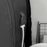 Black Large Capacity Laptop Backpack Water Resistant Travel Daypack with USB Charging Port for University High School Students and Commuters Black - Front View