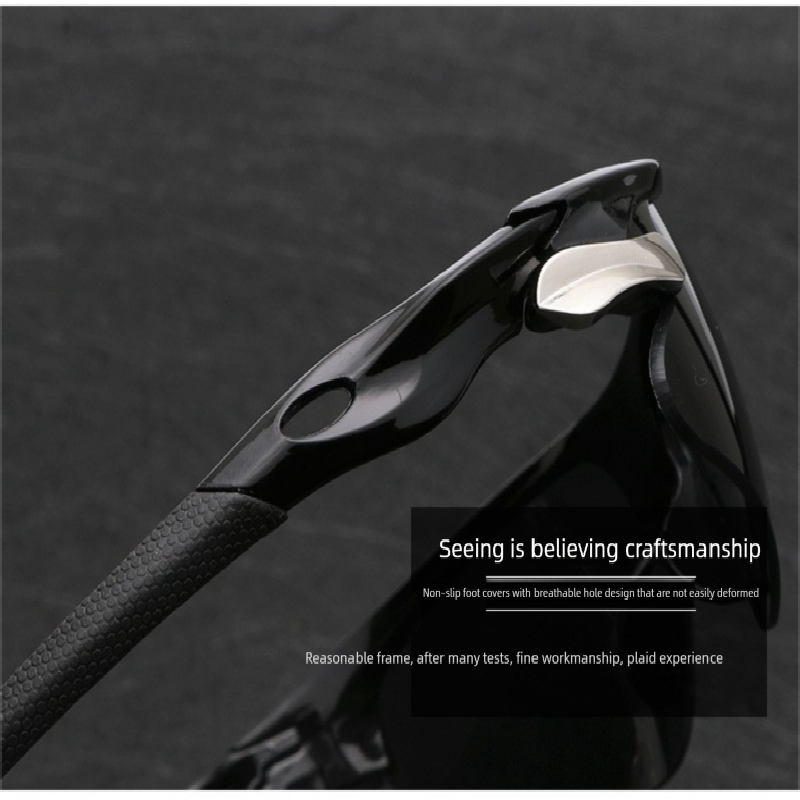 2-PCS Bright black frame with grey lenses Men's Sports Cycling Sunglasses Windproof PC Frame Wrap Around Design for Riding Fishing Running Reliable Outdoor Protection Australian Style