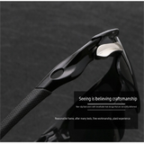2-PCS Bright black frame with grey lenses Men's Sports Cycling Sunglasses Windproof PC Frame Wrap Around Design for Riding Fishing Running Reliable Outdoor Protection Australian Style