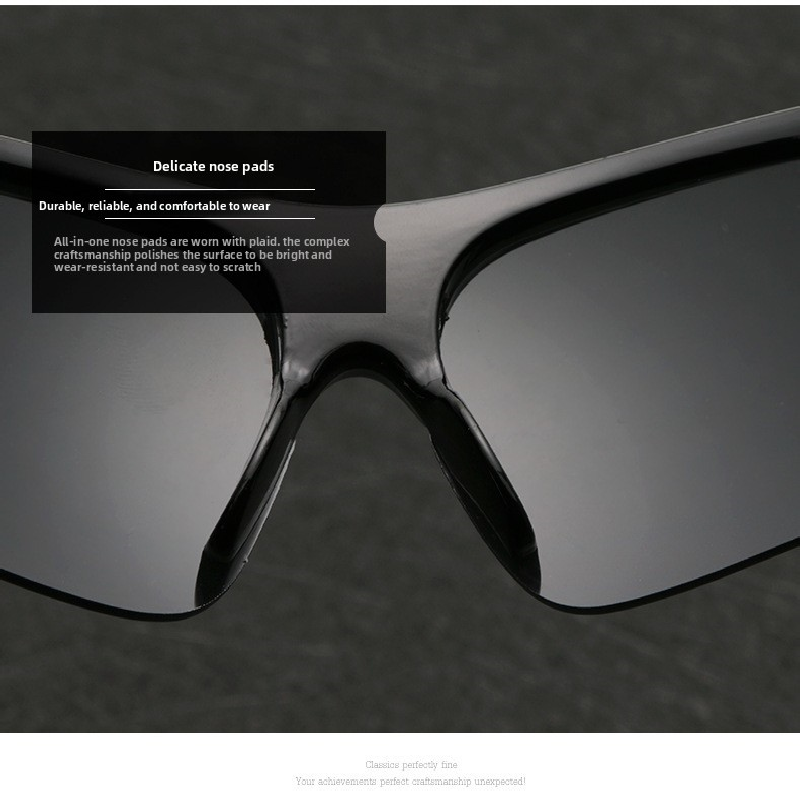 2-PCS Bright black-framed night vision Men's Sports Cycling Sunglasses Windproof PC Frame Wrap Around Design for Riding Fishing Running Reliable Outdoor Protection Australian Style