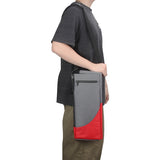 Black and Grey Insulated Golf Cooler Bag Portable Thermal Carrier Holds 6 Cans or 2 Wine Bottles with Shoulder Strap for Australian Golf Course and BBQ - Front View
