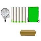 Green Telescopic Fruit Picker Tool with Stainless Steel Extension Pole Carbon Steel Head and Large Bag for Apples Peaches Oranges Australian Home Orchards(4.0m)