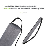 Grey Insulated Golf Beer Cooler Bag Cylindrical Tube Design with PEVA Lining 83cm Portable Crossbody Shoulder Strap for Australian Golf and BBQs - Front View
