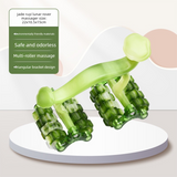2-Pcs Green Manual Roller Massager Handheld Full Body Relaxation Tool for Back Waist Legs Moon Car Design Ergonomic Deep Tissue Massage for Australian Homes