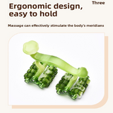 2-Pcs Orange Manual Roller Massager Handheld Full Body Relaxation Tool for Back Waist Legs Moon Car Design Ergonomic Deep Tissue Massage for Australian Homes