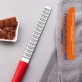3-PCS Yellow Stainless Steel Lemon Zester and Cheese Grater 32cm Long Multi-functional Kitchen Grater for Citrus Ginger and Chocolate Australian Home Cooking - Side View