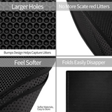 2-PCS Green Double Layer Cat Litter Mat Honeycomb Design Waterproof EVA Trapping Mat for Litter Box Tracking Control 40x50cm Easy Clean Australian Pet Supplies
