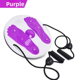 Purple Magnetic Waist Twisting Disc with Resistance Bands Portable Fitness Board for Home Office Core Training 27.5cm Large Diameter