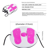 Purple Magnetic Waist Twisting Disc with Resistance Bands Portable Fitness Board for Home Office Core Training 27.5cm Large Diameter - Top-Down View