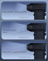 Large 140,000 RPM Cordless Air Duster & Vacuum 4-in-1 with 8000mAh Battery for Australian Homes - Top-Down View