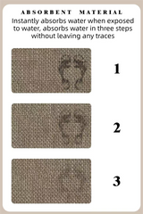 Brown Super Absorbent Diatomite Quick Dry Bath Mat 50x80cm - Non-Slip Rubber Backing for Australian Bathroom & Entryway - Top-Down View