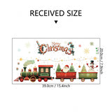 10 PCS Christmas Train with Santa & Snowman PVC Wall Sticker for Australian Shop Windows & Home Decor - Front View