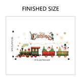 10 PCS Christmas Train with Santa & Snowman PVC Wall Sticker for Australian Shop Windows & Home Decor - Side View