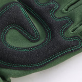 Green Long Gardening Gloves Thorn Proof Rose Pruning Gauntlets with Touchscreen Fingertips Breathable Forearm Protection Daisy Print - Close-Up Angle