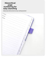 Green Password Log Book with Alphabetical Tabs Internet Address Organizer Small PU Leather Notebook with Owl Design Pen Holder and Inner Pocket Ideal for Home and Office
