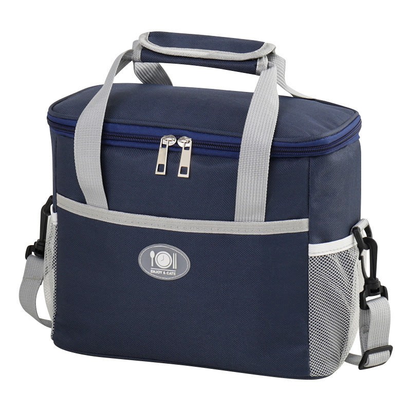 Insulated Lunch Bag Thermal Cooler Tote with Adjustable Shoulder Strap Waterproof Lining for Work School & Picnics Black Small