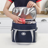 Insulated Lunch Bag Thermal Cooler Tote with Adjustable Shoulder Strap Waterproof Lining for Work School & Picnics Black Small