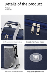 Insulated Lunch Bag Thermal Cooler Tote with Adjustable Shoulder Strap Waterproof Lining for Work School & Picnics Black Small