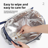 Insulated Lunch Bag Thermal Cooler Tote with Adjustable Shoulder Strap Waterproof Lining for Work School & Picnics Purple Small