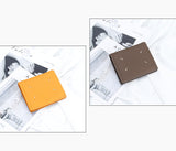 Women's Genuine Leather Bi-fold Wallet - Slim Short Purse with Coin Pocket & RFID Blocking - Soft Cowhide Minimalist Card Holder - Blue