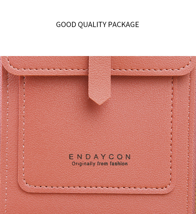 Women's Crossbody Phone Bag with Clear Touch Screen Window PU Leather Wallet Purse Multi-Pocket Shoulder Handbag Adjustable Strap Card Holder Pale pink