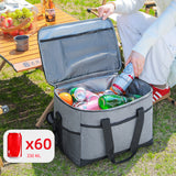 Small Insulated Lunch Bag 10L Cooler Tote Box with Shoulder Strap Leakproof Thermal Meal Prep Carrier for Work School Picnic Navy Blue - Front View