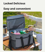 Small Insulated Lunch Bag 10L Cooler Tote Box with Shoulder Strap Leakproof Thermal Meal Prep Carrier for Work School Picnic Navy Blue