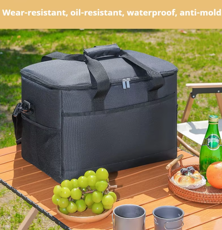 Small Insulated Lunch Bag 10L Cooler Tote Box with Shoulder Strap Leakproof Thermal Meal Prep Carrier for Work School Picnic Navy Blue