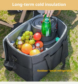 Small Insulated Lunch Bag 10L Cooler Tote Box with Shoulder Strap Leakproof Thermal Meal Prep Carrier for Work School Picnic Navy Blue