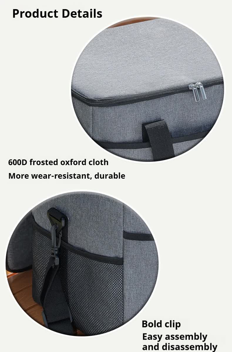 Small Insulated Lunch Bag 10L Cooler Tote Box with Shoulder Strap Leakproof Thermal Meal Prep Carrier for Work School Picnic Navy Blue