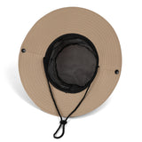 Wide Brim Sun Hat Waterproof UV Protection Boonie Bucket Cap Mesh Breathable for Fishing Hiking Camping Outdoor Khaki