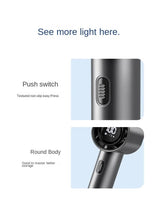 High Speed Handheld Turbo Fan Light Luxury Grey 3 Adjustable Speeds LED Display Portable Personal Cooling Fan Rechargeable for Travel Office Outdoor - 45-Degree Angle