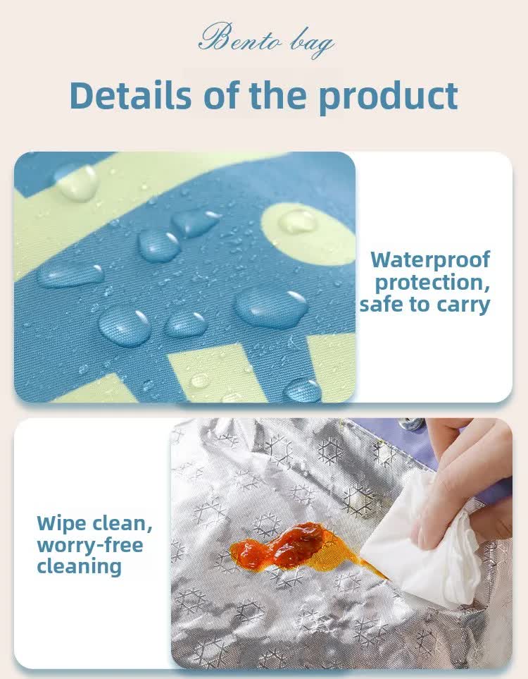 Insulated Lunch Bag Tote Fashion Graffiti Print with Soft Padded Handle Waterproof Thermal Cooler Bento Case for Work School and Picnics Blue with Orange Handle