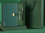 Turquoise Premium A5 Business Notebook Gift Set with Metal Pen - Soft PU Leather Journal 320 Pages Thick Paper - Executive Diary for Office & Home