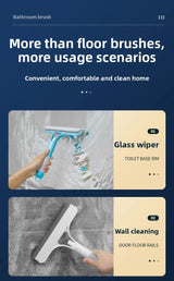 White 3-in-1 Window Squeegee with Built-in Spray Bottle - Dual Sided Sponge Glass Cleaner - Streak Free Tool for Shower Screens, Mirrors & Car Windows - Extra Image