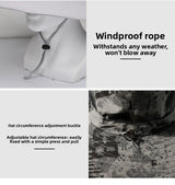 Light Grey Dual Solar Fan Hat with Rechargeable Battery - Wide Brim UPF 50+ Sun Protection Bucket Hat for Fishing & Outdoor Work - Close-Up Angle