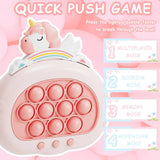 Electronic Fast Push Pop Game - Astronaut Space Edition Fidget Console with Lights & Sound - 4 Modes Memory & Speed Challenge - Interactive Sensory