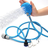 2-in-1 Pet Bathing Tool & Massager - Handheld Silicone Shower Sprayer Scrubber for Dogs & Cats - 2.2