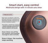 Electric Shiatsu Massage Pillow with Heat - Dual Button Deep Kneading Neck & Back Massager - Adjustable Speed & Direction Car Home Cushion - Brown