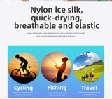 Cooling Balaclava Face Mask UPF50+ Sun Protection - Breathable Helmet Liner for Cycling Motorcycling & Fishing - Quick Dry Moisture Wicking - Grey - Close-Up Angle