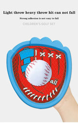 LED Light Up Toss and Catch Game Set - 2 Glowing Blue Paddles & 3 Sticky Softballs - Fun Outdoor Beach & Camping Toy for Kids & Adults - Includes Mesh Storage Bag - 45-Degree Angle