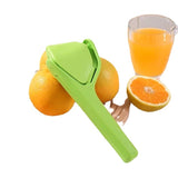 Foldable Manual Lemon Squeezer & Citrus Juicer - Portable Handheld Fruit Press for Fresh Orange & Lime Juice - Space Saving Kitchen Tool - Orange - Rear View