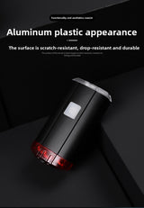 2 PCS USB Rechargeable Mini Bike Lights - Aluminium LED Front & Rear Safety Lamp Set - 150 Lumen High Brightness Flashlight for Helmet & Handlebar - IPX8 Waterproof - Black - Side View