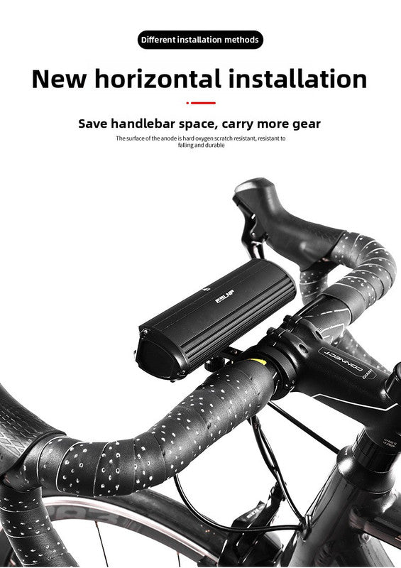 EOS640 Upgraded 3250 Lumen Super Bright Bike Light with Stable Dual Bracket Mount - 8000mAh Long Life Battery with Smart Temp Control - USB Rechargeable Aluminium MTB Headlight