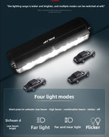 EOS640 Upgraded 3250 Lumen Super Bright Bike Light with Stable Dual Bracket Mount - 8000mAh Long Life Battery with Smart Temp Control - USB Rechargeable Aluminium MTB Headlight