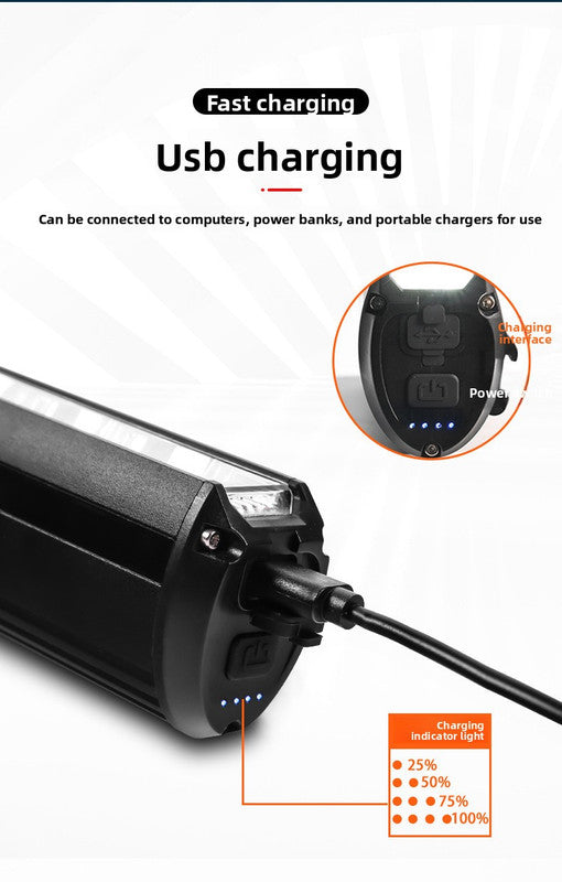 EOS640 Upgraded 3250 Lumen Super Bright Bike Light with Stable Dual Bracket Mount - 8000mAh Long Life Battery with Smart Temp Control - USB Rechargeable Aluminium MTB Headlight