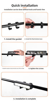 EOS640 Upgraded 3250 Lumen Super Bright Bike Light with Stable Dual Bracket Mount - 8000mAh Long Life Battery with Smart Temp Control - USB Rechargeable Aluminium MTB Headlight - Extra Image