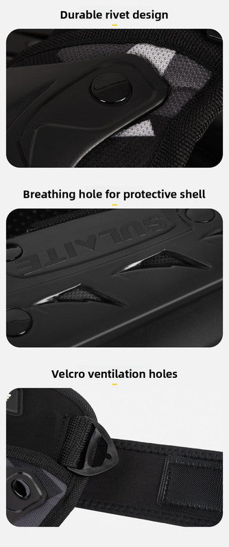 SULAITE Motorcycle Elbow Guards Long Forearm Protectors Grey Hard Shell Armour Quick Release Adjustable for Motocross Dirt Bike